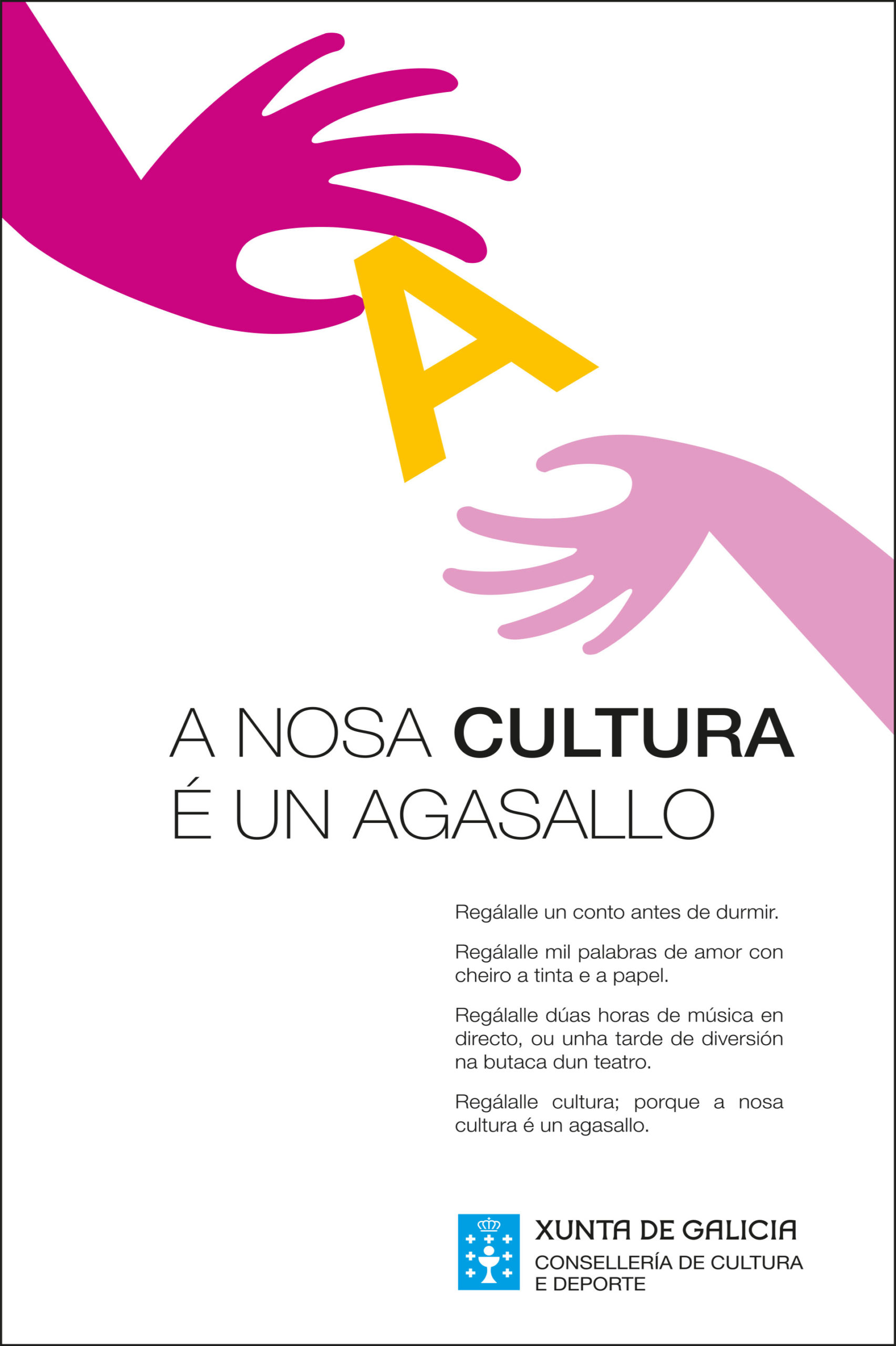 Deseño para campaña promocional da Consellaría de Cultura